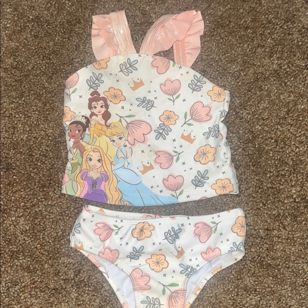 Princess Print Two-Piece Swimsuit